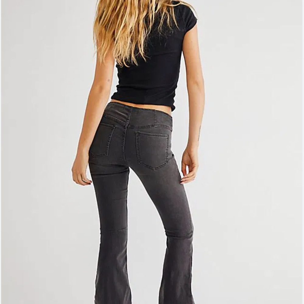 Free People Women's Charcoal Flared Jeans